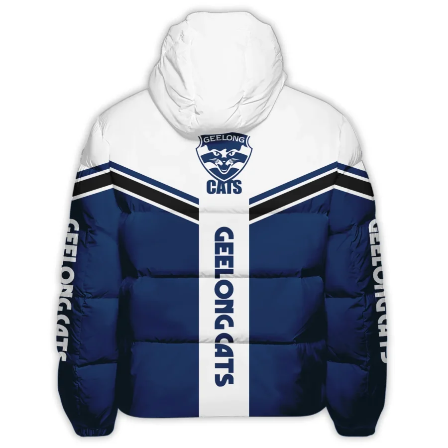 Geelong Cats Australian Football League Exclusive Logo Down & Puffer Jackets All Over Prints HOAFL240525DPJ01GEEL - Image 3
