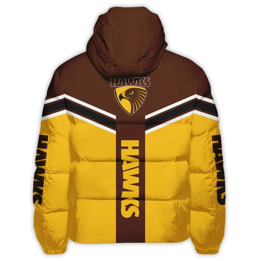 Hawthorn Hawks Australian Football League Exclusive Logo Down & Puffer Jackets All Over Prints HOAFL240525DPJ01HAW - Image 3