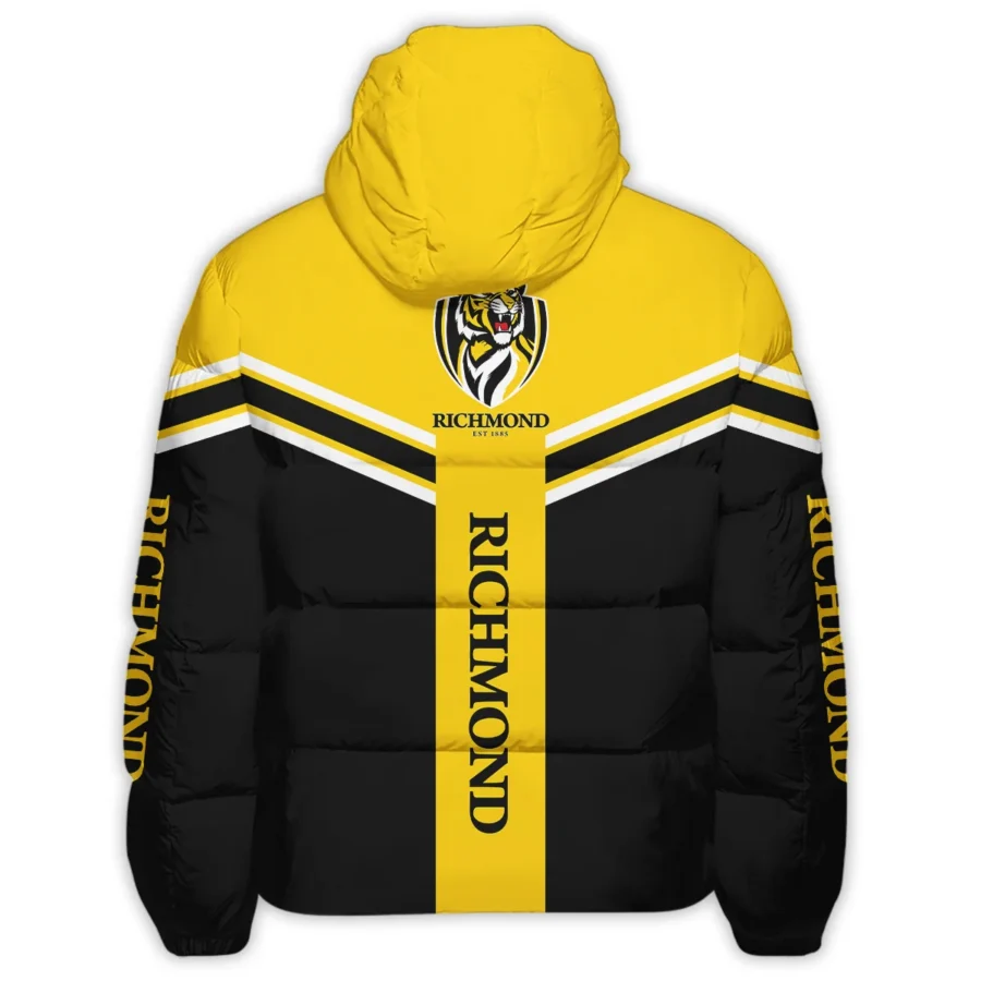Richmond Tigers Australian Football League Exclusive Logo Down & Puffer Jackets All Over Prints HOAFL240525DPJ01RICH - Image 3