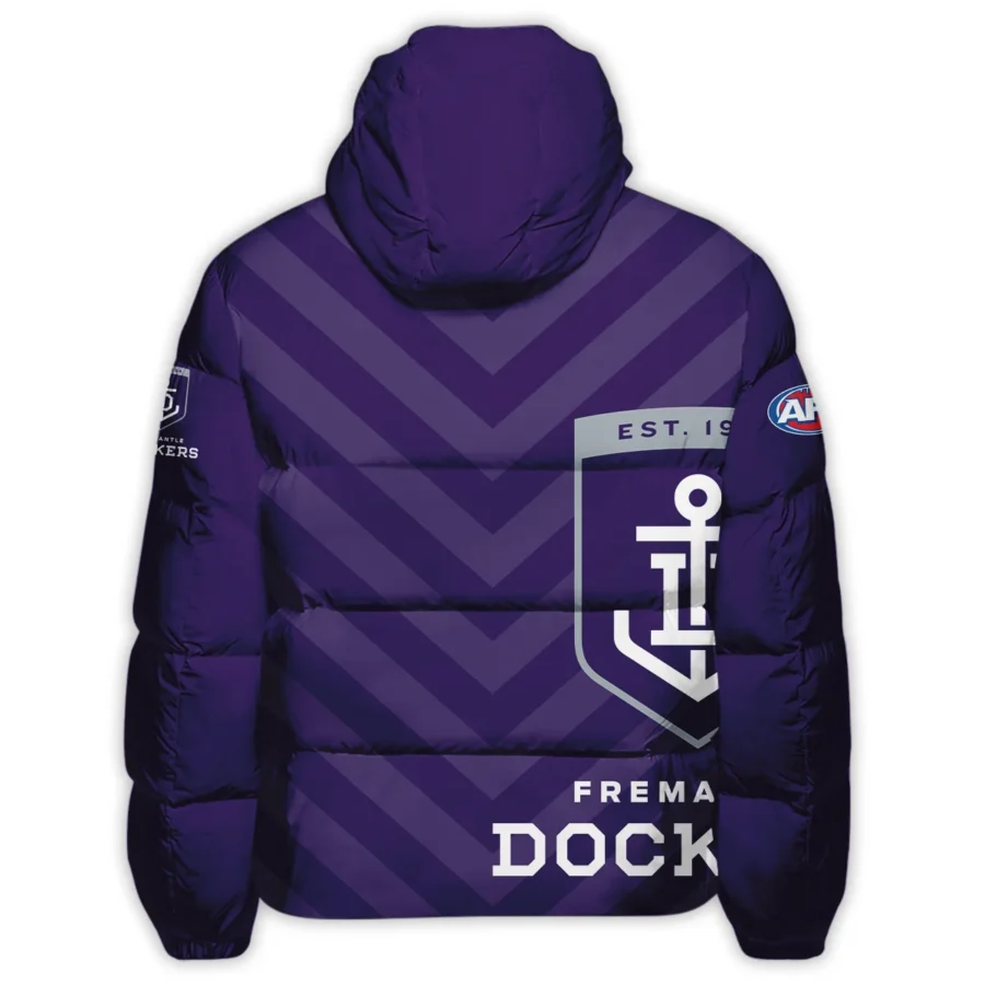 Fremantle Dockers Australian Football League Exclusive Logo Down & Puffer Jackets All Over Prints HOVA260525AFL13FRE - Image 3