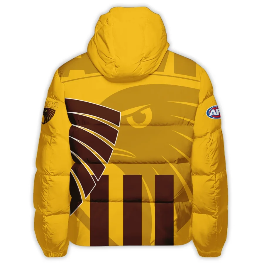 Hawthorn Hawks Australian Football League Exclusive Logo Down & Puffer Jackets All Over Prints HOVA260525AFL13HAW - Image 3