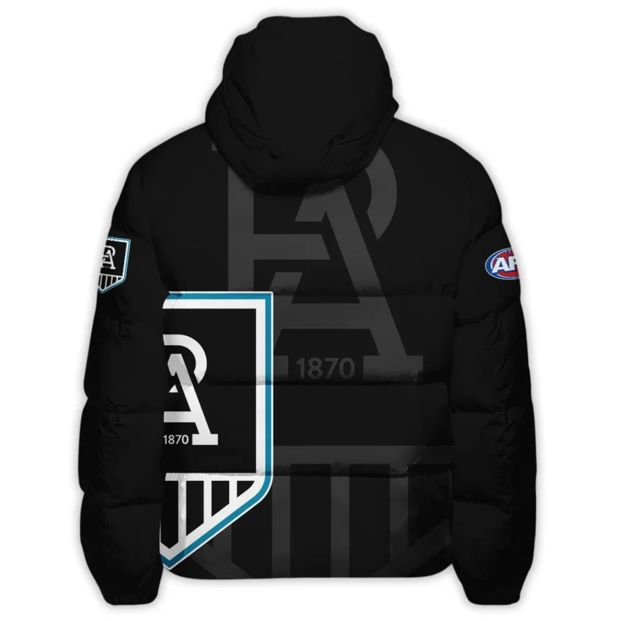Port Adelaide Power Australian Football League Exclusive Logo Down & Puffer Jackets All Over Prints HOVA260525AFL13PORT - Image 3