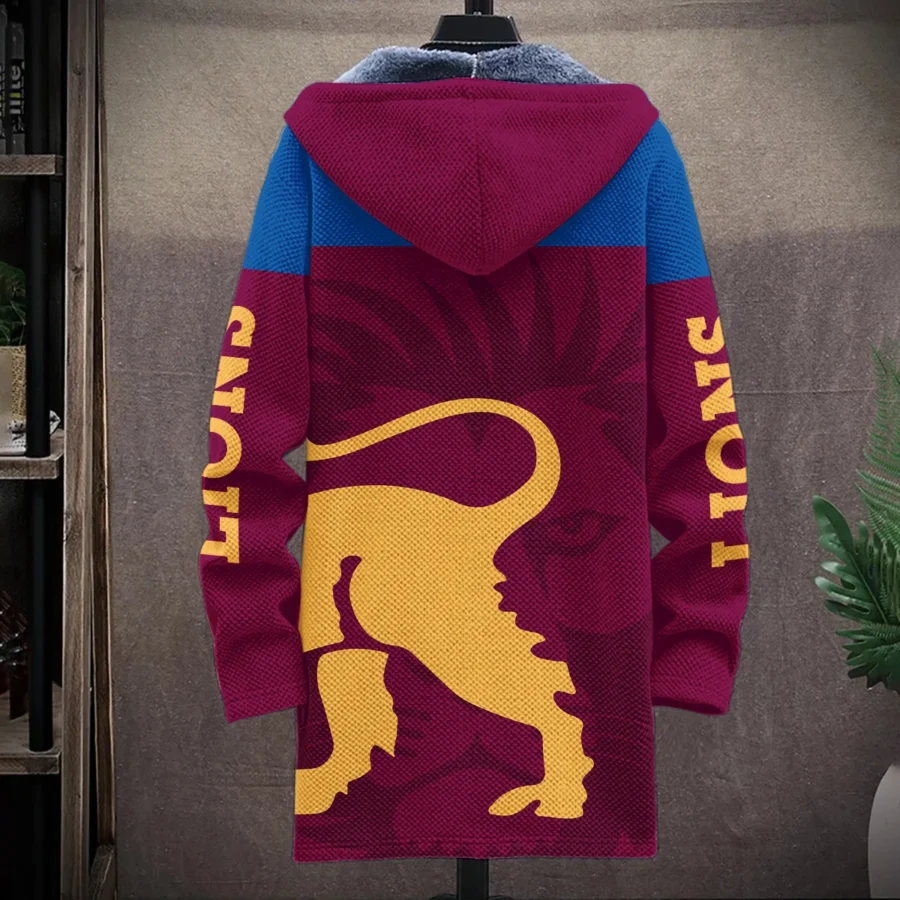 Brisbane Lions Australian Football League Exclusive Logo Fleece Windbreaker HOAFL130525FW01BL - Image 2