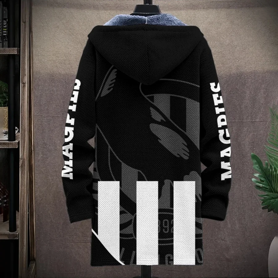 Collingwood Magpies Australian Football League Exclusive Logo Fleece Windbreaker HOAFL130525FW01COLL - Image 2