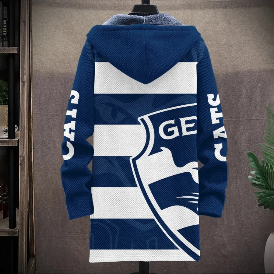 Geelong Cats Australian Football League Exclusive Logo Fleece Windbreaker HOAFL130525FW01GEEL - Image 2