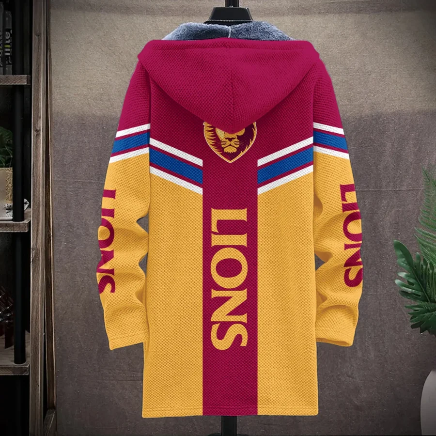 Brisbane Lions Australian Football League Exclusive Logo Fleece Windbreaker HOAFL240525FW01BL - Image 2