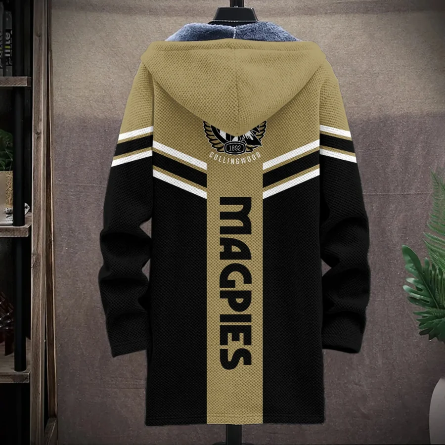 Collingwood Magpies Australian Football League Exclusive Logo Fleece Windbreaker HOAFL240525FW01COLL - Image 2