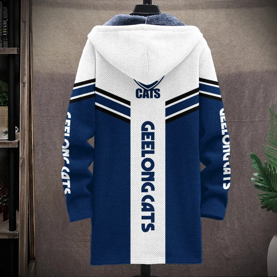 Geelong Cats Australian Football League Exclusive Logo Fleece Windbreaker HOAFL240525FW01GEEL - Image 2