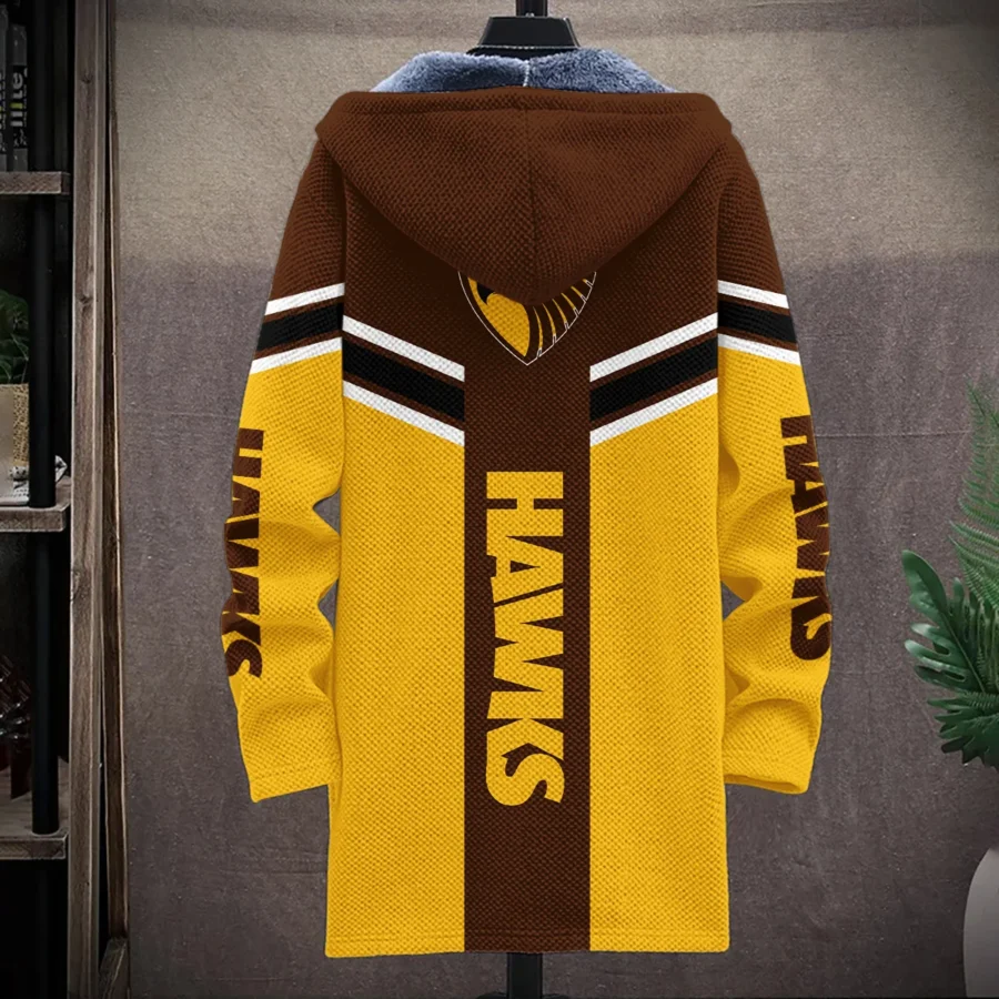 Hawthorn Hawks Australian Football League Exclusive Logo Fleece Windbreaker HOAFL240525FW01HAW - Image 2