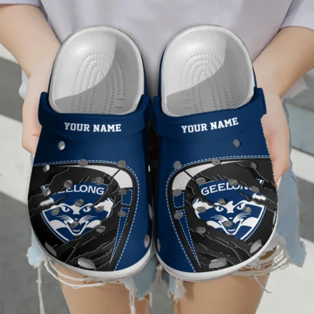 Geelong Cats Australian Football League Exclusive Logo Crocs HOVA210525AFL07GEEL
