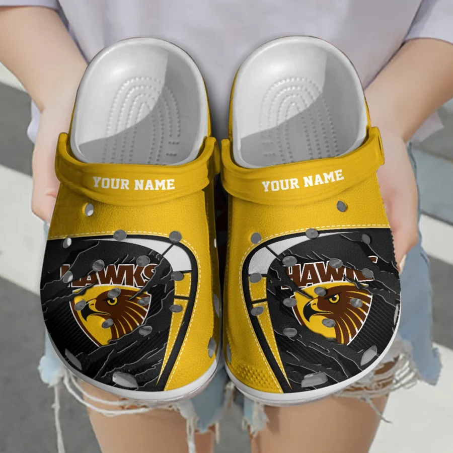 Hawthorn Hawks Australian Football League Exclusive Logo Crocs HOVA210525AFL07HAW