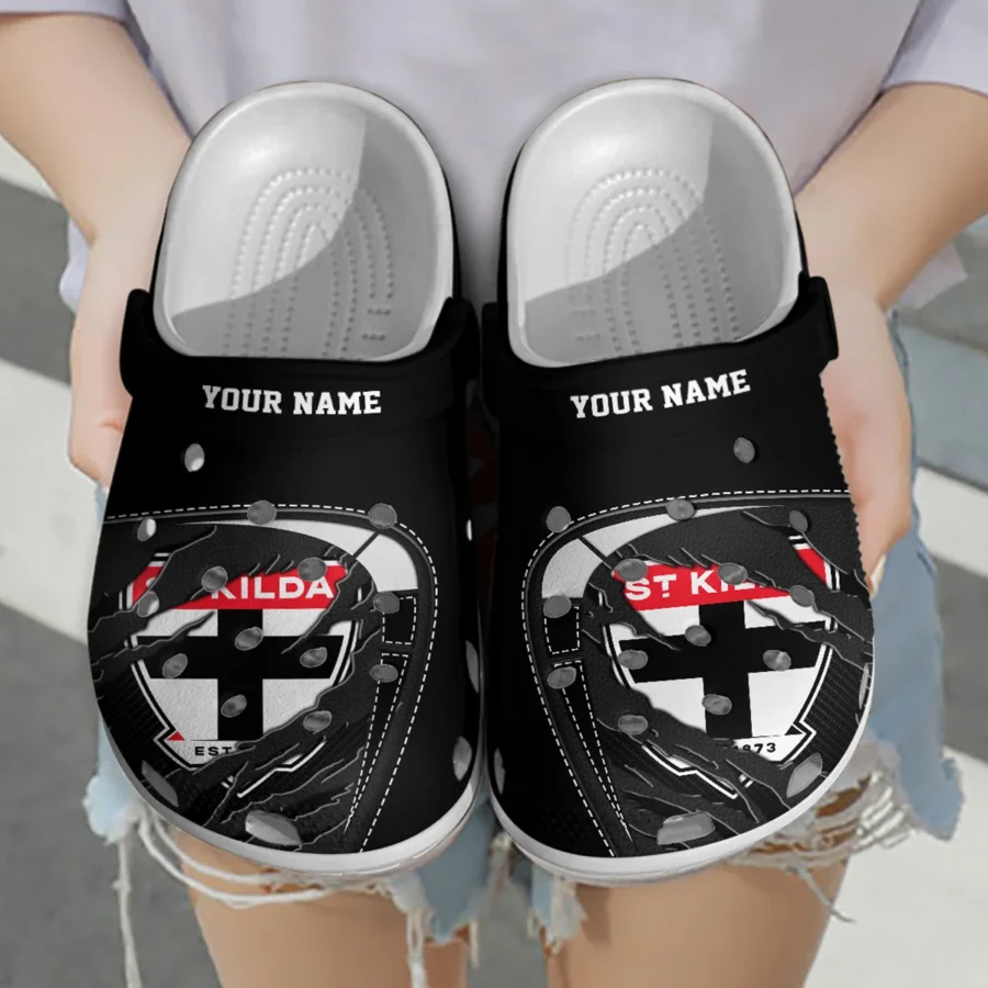 St Kilda Saints Australian Football League Exclusive Logo Crocs HOVA210525AFL07STK