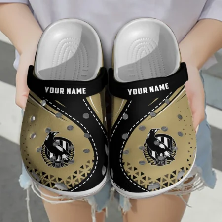 Collingwood Magpies Australian Football League Exclusive Logo Crocs HOVA210525AFL08COLL