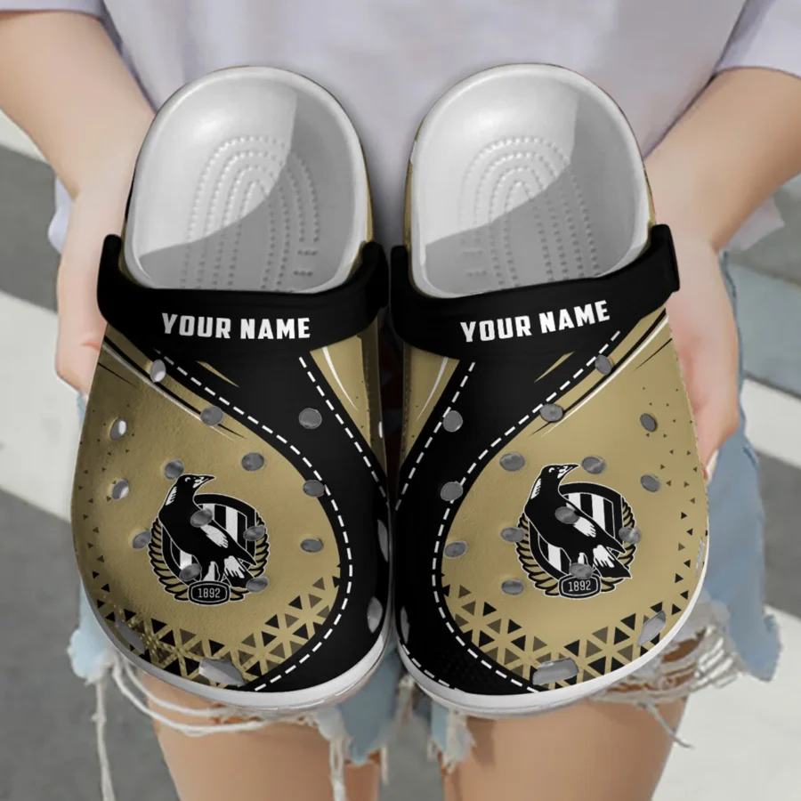 Collingwood Magpies Australian Football League Exclusive Logo Crocs HOVA210525AFL08COLL