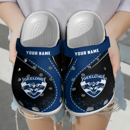 Geelong Cats Australian Football League Exclusive Logo Crocs HOVA210525AFL08GEEL