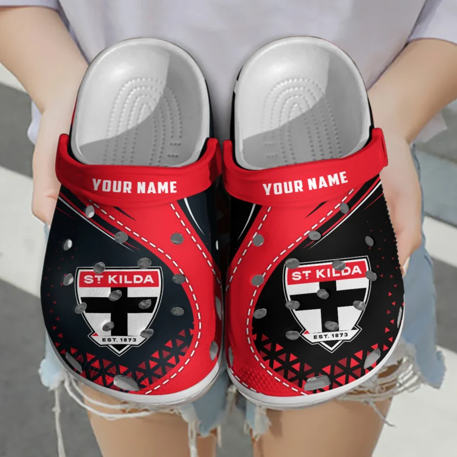 St Kilda Saints Australian Football League Exclusive Logo Crocs HOVA210525AFL08STK