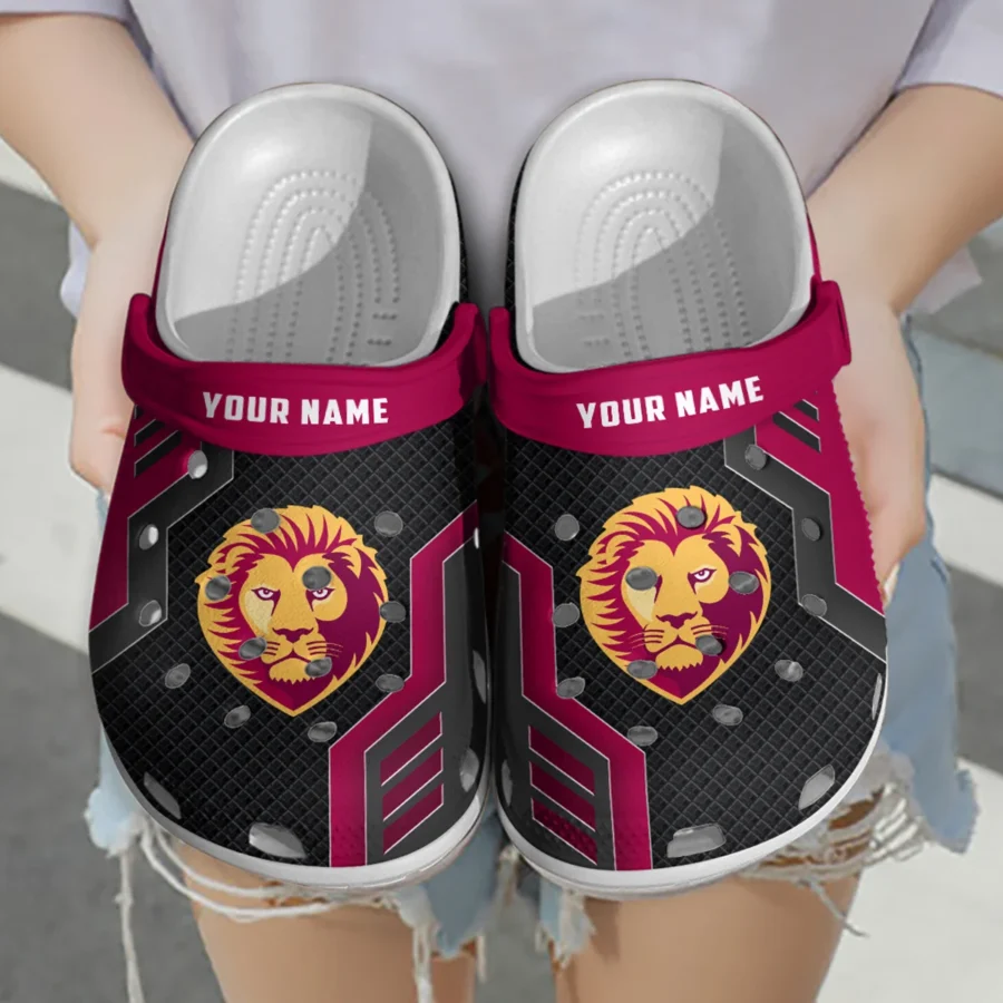 Brisbane Lions Australian Football League Exclusive Logo Crocs HOVA210525AFL09BL