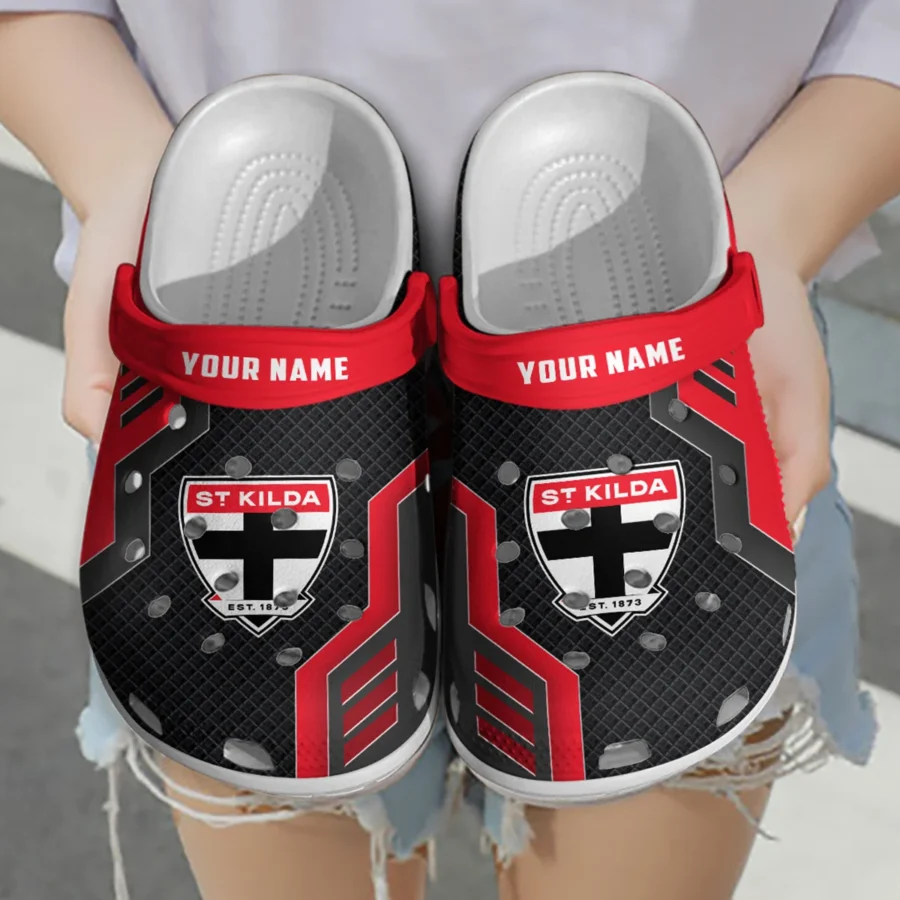 St Kilda Saints Australian Football League Exclusive Logo Crocs HOVA210525AFL09STK