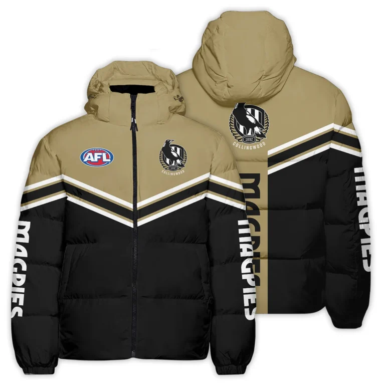 Collingwood Magpies Australian Football League Exclusive Logo Down & Puffer Jackets All Over Prints HOAFL240525DPJ01COLL