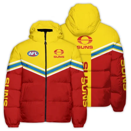 Gold Coast SUNS Australian Football League Exclusive Logo Down & Puffer Jackets All Over Prints HOAFL240525DPJ01GCFC