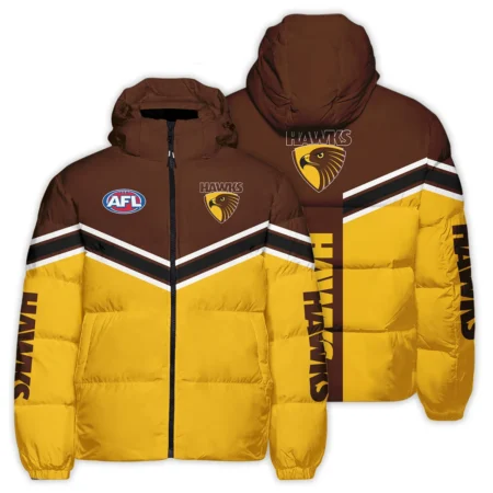 Hawthorn Hawks Australian Football League Exclusive Logo Down & Puffer Jackets All Over Prints HOAFL240525DPJ01HAW