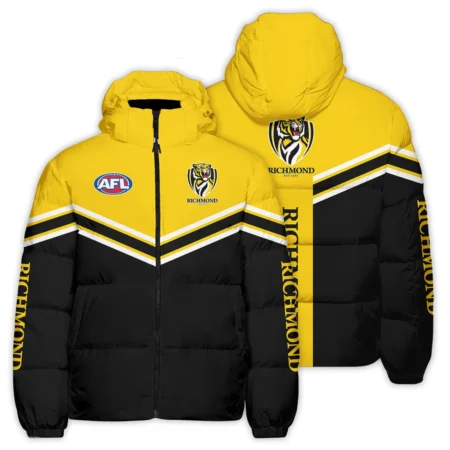 Richmond Tigers Australian Football League Exclusive Logo Down & Puffer Jackets All Over Prints HOAFL240525DPJ01RICH