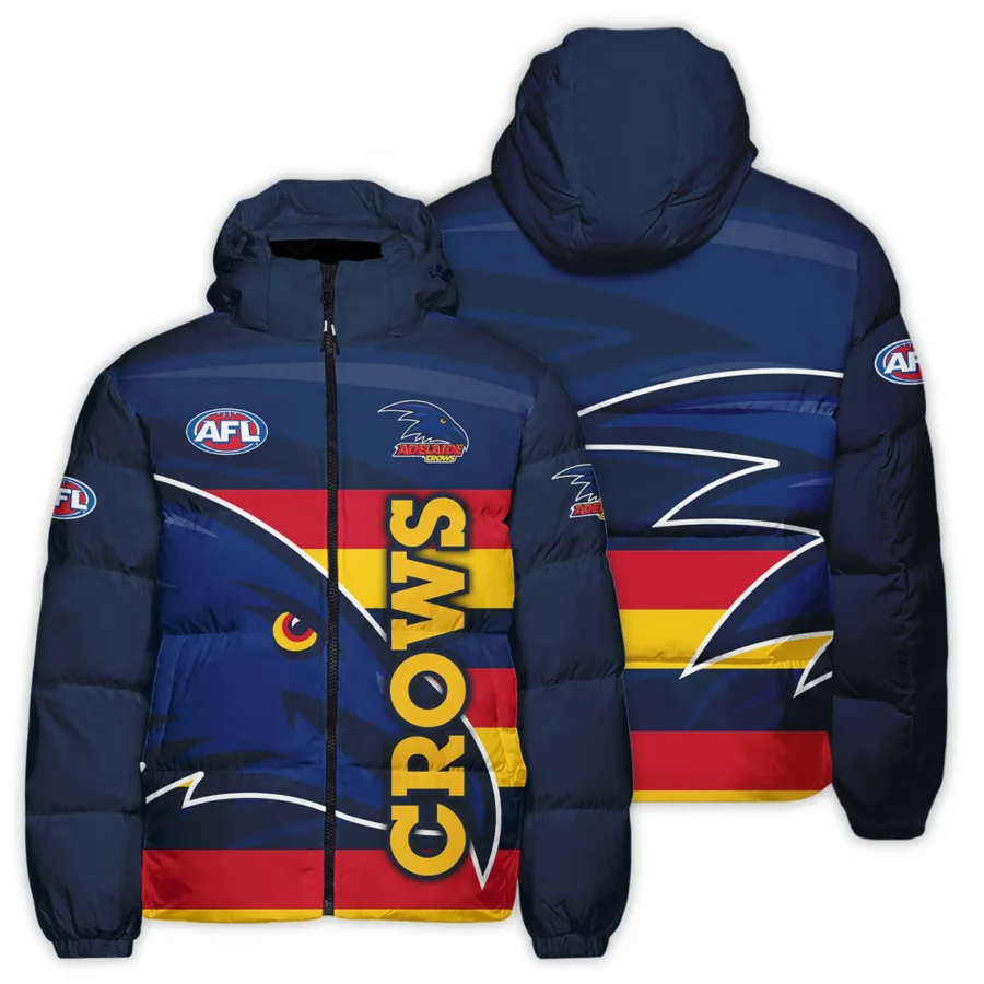 Adelaide Crows Australian Football League Exclusive Logo Down & Puffer Jackets All Over Prints HOVA260525AFL13ADEL