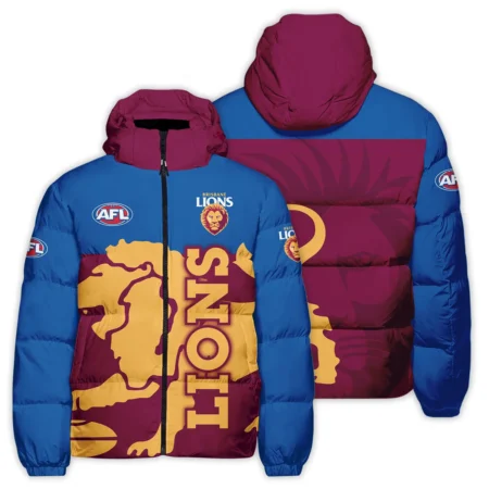 Brisbane Lions Australian Football League Exclusive Logo Down & Puffer Jackets All Over Prints HOVA260525AFL13BL