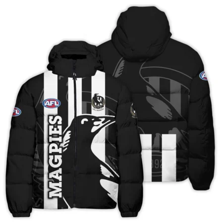 Collingwood Magpies Australian Football League Exclusive Logo Down & Puffer Jackets All Over Prints HOVA260525AFL13COLL