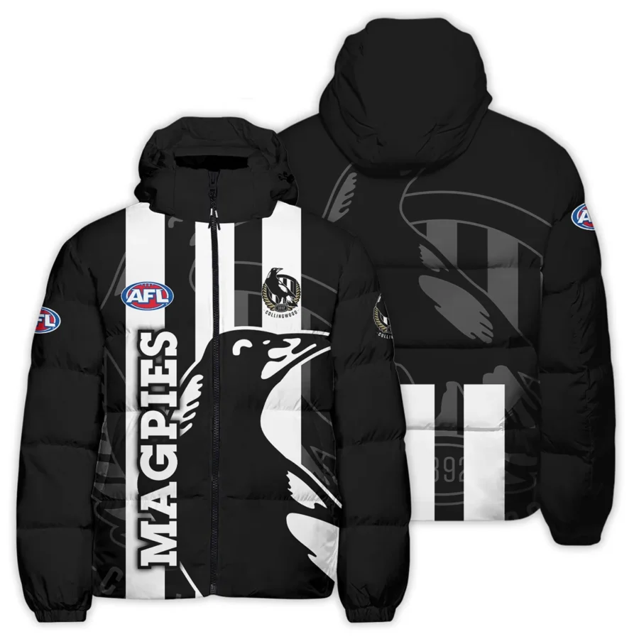 Collingwood Magpies Australian Football League Exclusive Logo Down & Puffer Jackets All Over Prints HOVA260525AFL13COLL