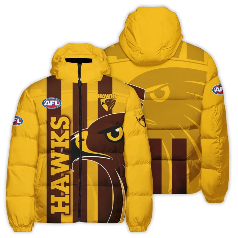 Hawthorn Hawks Australian Football League Exclusive Logo Down & Puffer Jackets All Over Prints HOVA260525AFL13HAW
