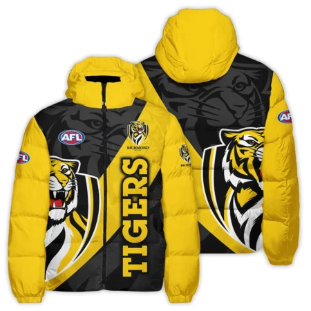 Richmond Tigers Australian Football League Exclusive Logo Down & Puffer Jackets All Over Prints HOVA260525AFL13RICH