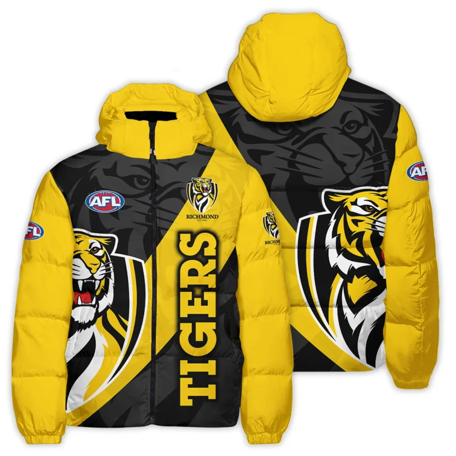 Richmond Tigers Australian Football League Exclusive Logo Down & Puffer Jackets All Over Prints HOVA260525AFL13RICH