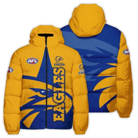 West Coast Eagles Australian Football League Exclusive Logo Down & Puffer Jackets All Over Prints HOVA260525AFL13WCE