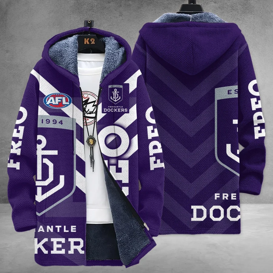 Fremantle Dockers Australian Football League Exclusive Logo Fleece Windbreaker HOAFL130525FW01FRE - Image 3