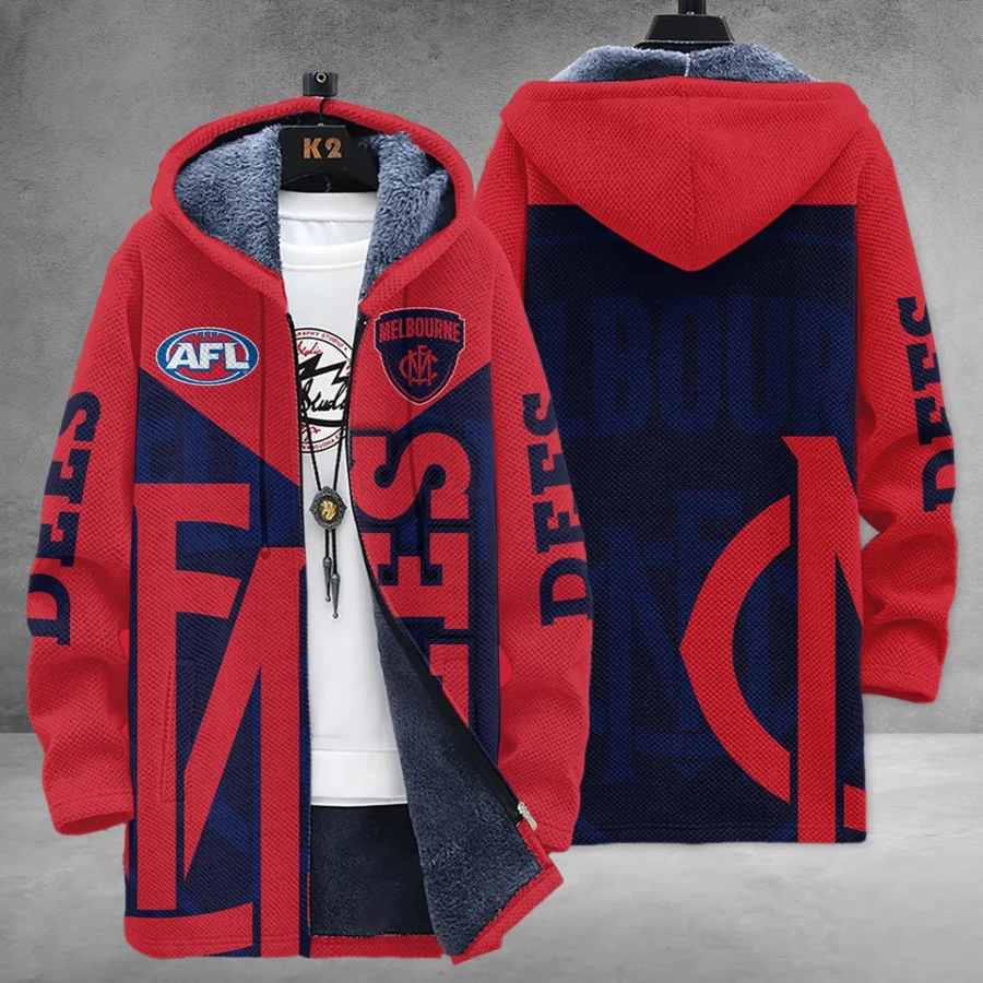 Melbourne Demons Australian Football League Exclusive Logo Fleece Windbreaker HOAFL130525FW01MELB - Image 3