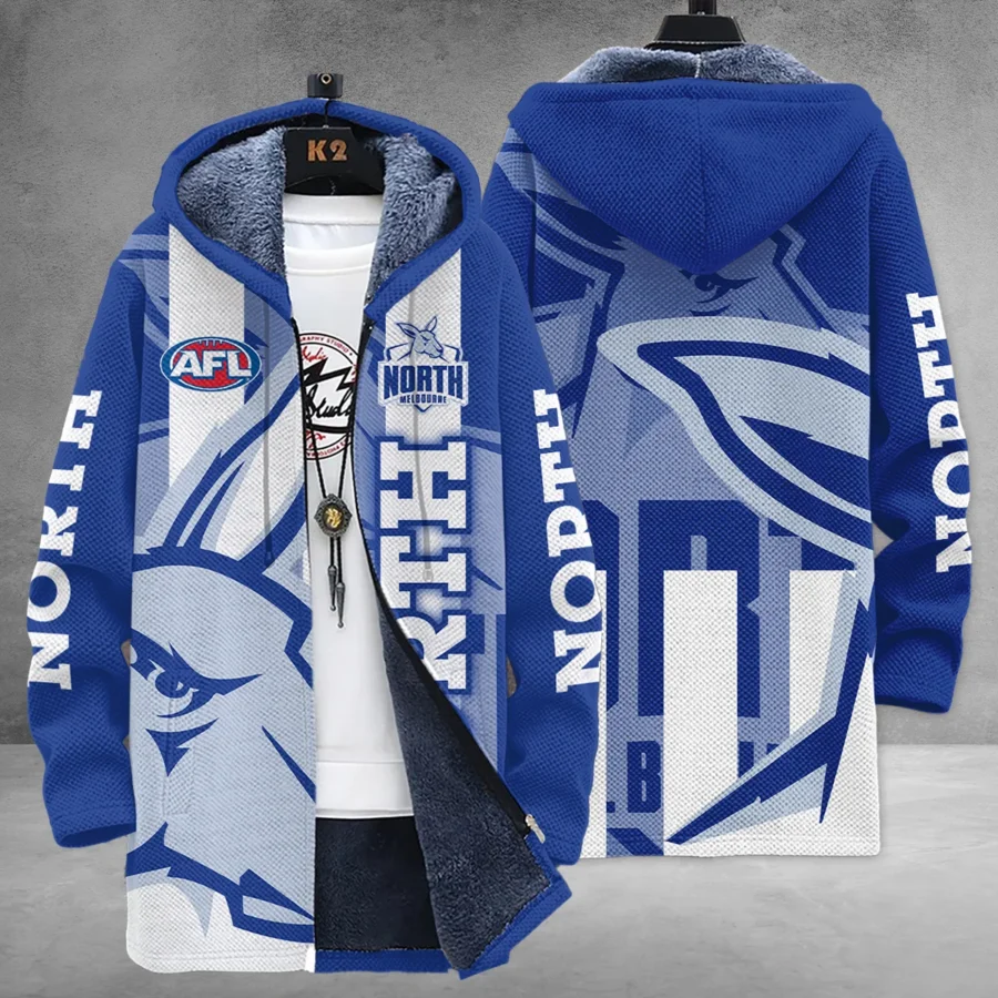 North Melbourne Kangaroos Australian Football League Exclusive Logo Fleece Windbreaker HOAFL130525FW01NMFC - Image 3