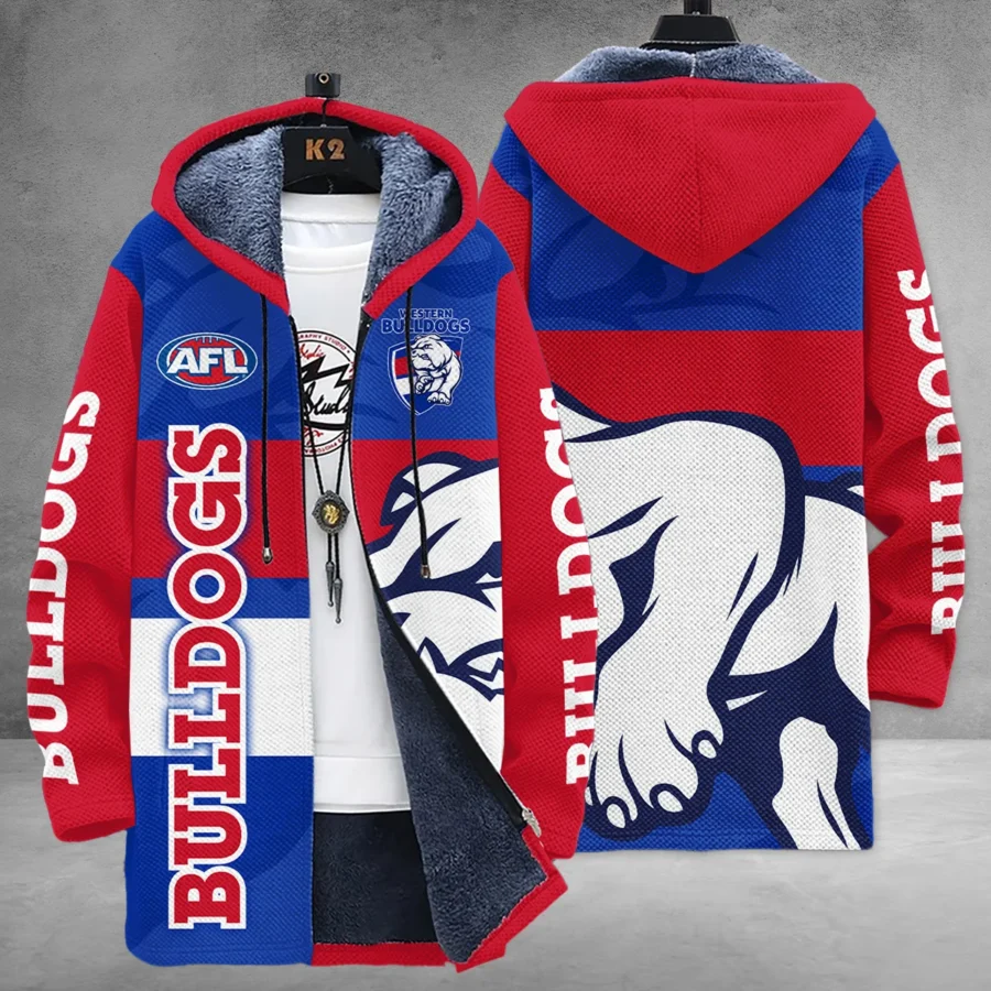 Western Bulldogs Australian Football League Exclusive Logo Fleece Windbreaker HOAFL130525FW01WB - Image 3