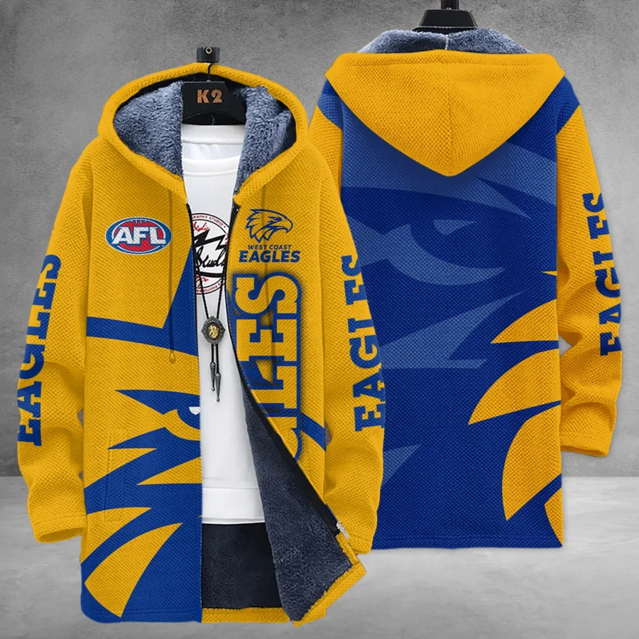 West Coast Eagles Australian Football League Exclusive Logo Fleece Windbreaker HOAFL130525FW01WCE - Image 3