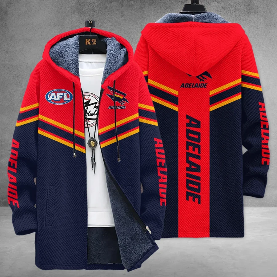 Adelaide Crows Australian Football League Exclusive Logo Fleece Windbreaker HOAFL240525FW01ADEL - Image 3