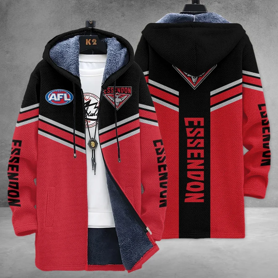 Essendon Bombers Australian Football League Exclusive Logo Fleece Windbreaker HOAFL240525FW01ESS - Image 3