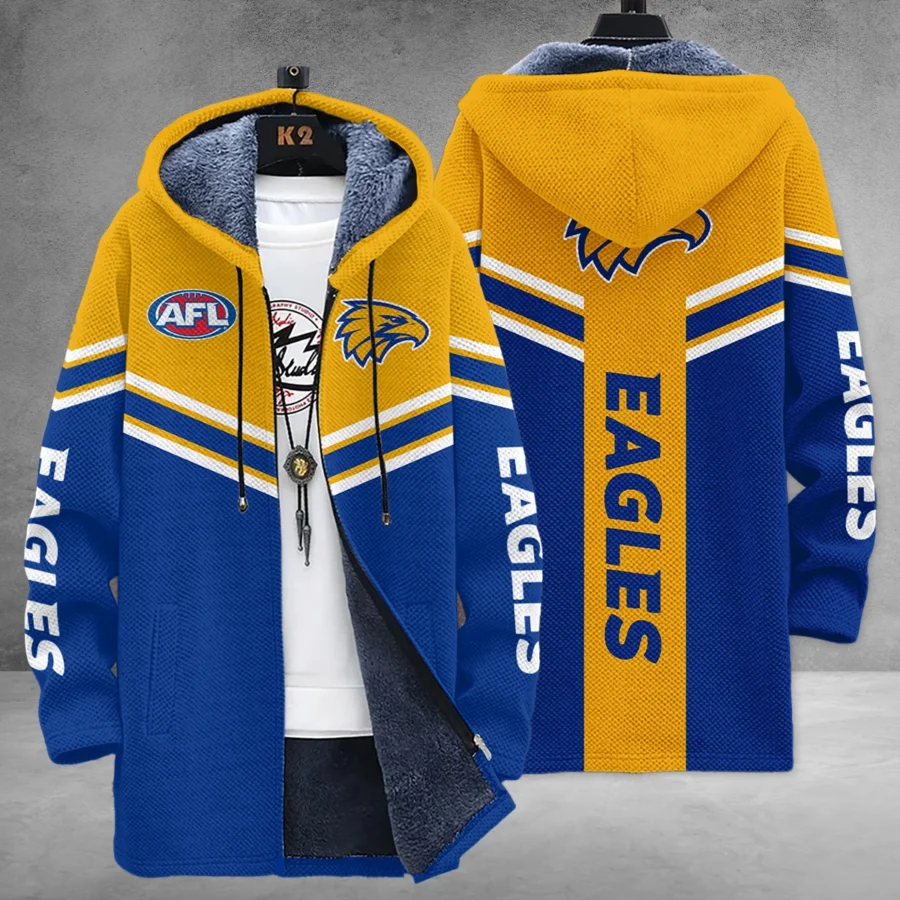 West Coast Eagles Australian Football League Exclusive Logo Fleece Windbreaker HOAFL240525FW01WCE - Image 3