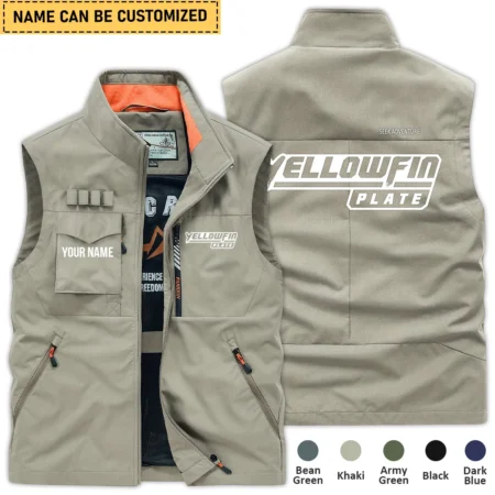 Yellowfin Plate Fishing AU Exclusive Logo Outdoor Sleeveless Vest HOFS140525A01YPB