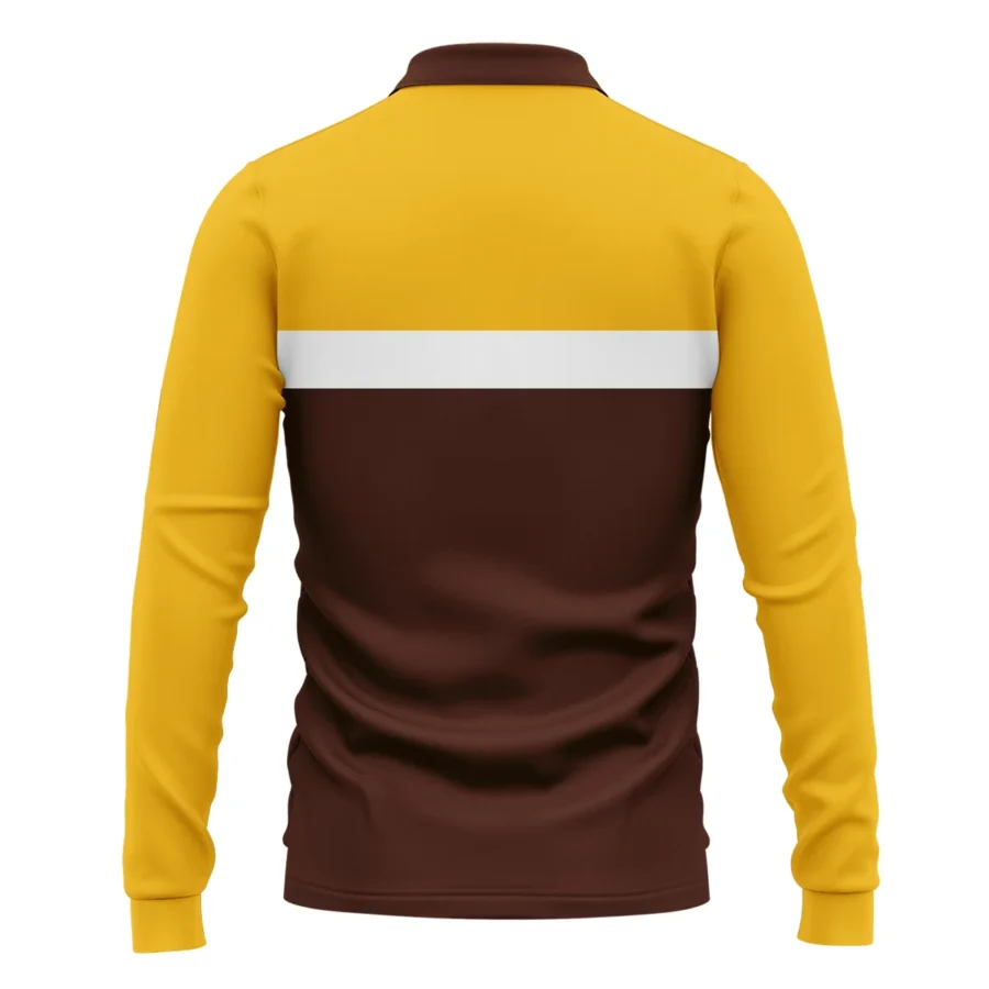 Hawthorn Hawks Australian Football League Exclusive Logo Long Polo Shirt HOAFL140525A01HAWLPL - Image 2