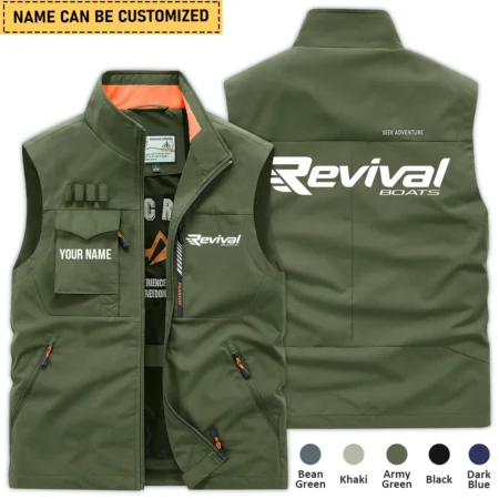 Revival Boats Fishing AU Exclusive Logo Outdoor Sleeveless Vest HOFS140525A01RVB