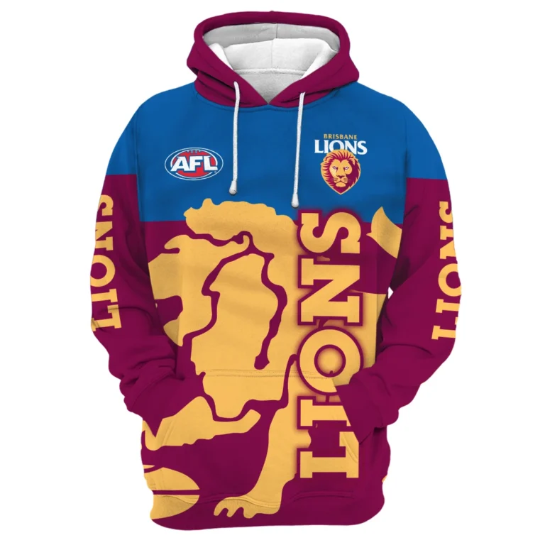 Brisbane Lions Australian Football League Exclusive Logo Hoodie HOAFL130525A02BLHD