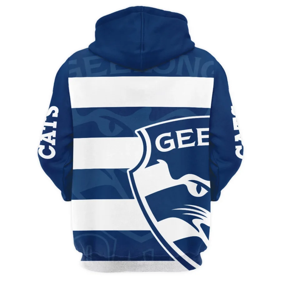 Geelong Cats Australian Football League Exclusive Logo Zipper Hoodie HOAFL130525A02GEELZHD - Image 2