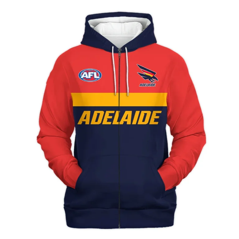 Adelaide Crows Australian Football League Exclusive Logo Zipper Hoodie HOAFL140525A01ADELZHD