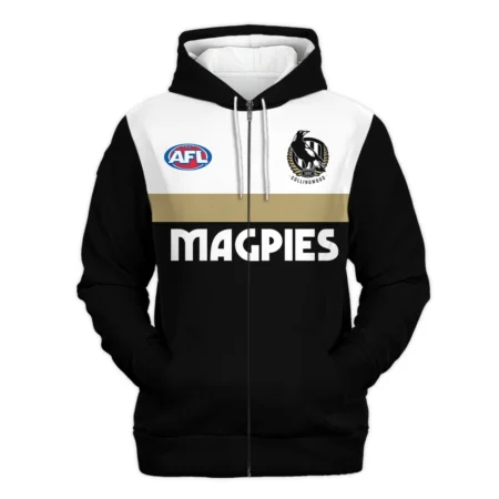 Collingwood Australian Football League Exclusive Logo Zipper Hoodie HOAFL140525A01COLLZHD