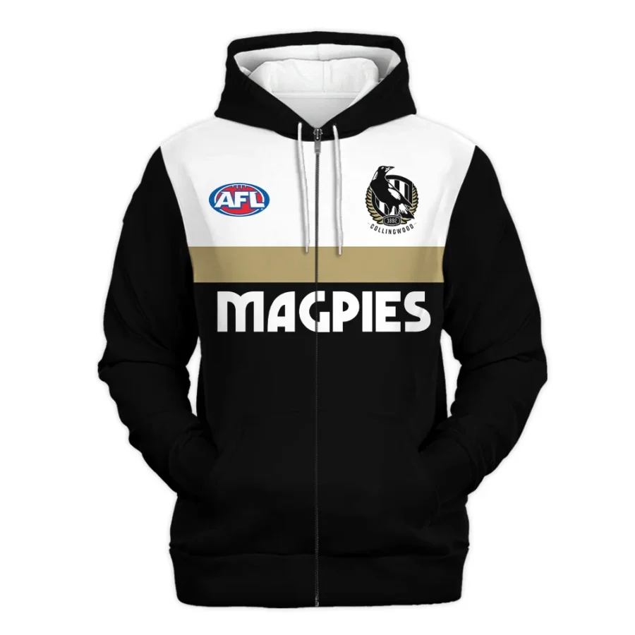 Collingwood Australian Football League Exclusive Logo Zipper Hoodie HOAFL140525A01COLLZHD